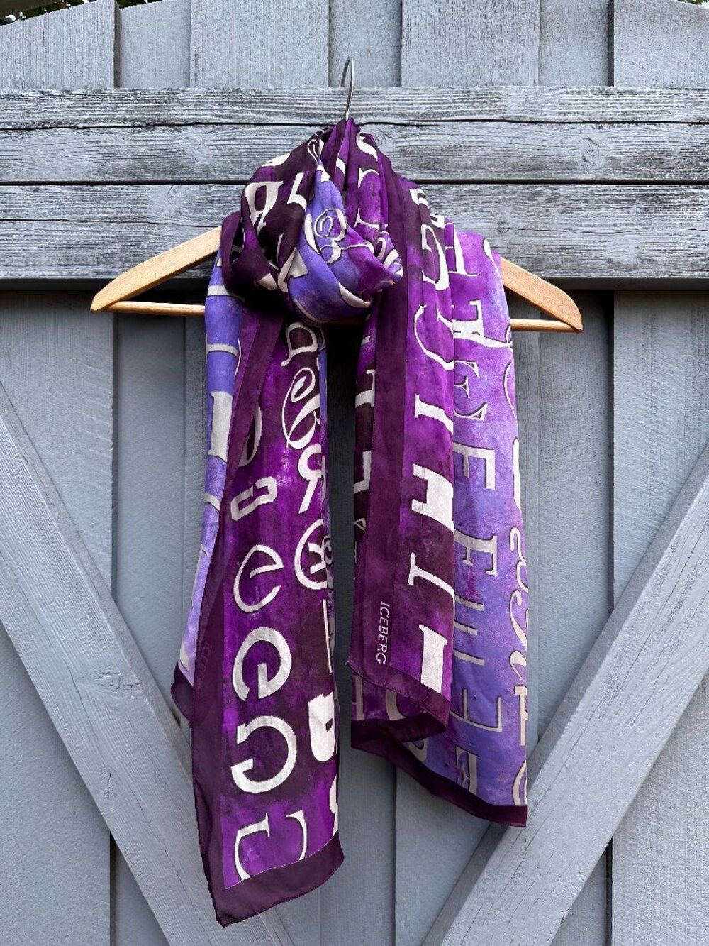 Vintage Iceberg Silk Scarf – Made in Italy